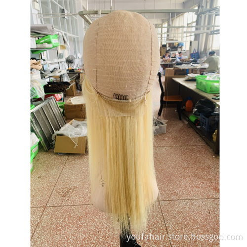 Wholesale Brazilian Virgin 100% Human Hair 613 Full Lace Wigs for Black Women Blonde Straight 13*4 Transparent Lace Front Wigs